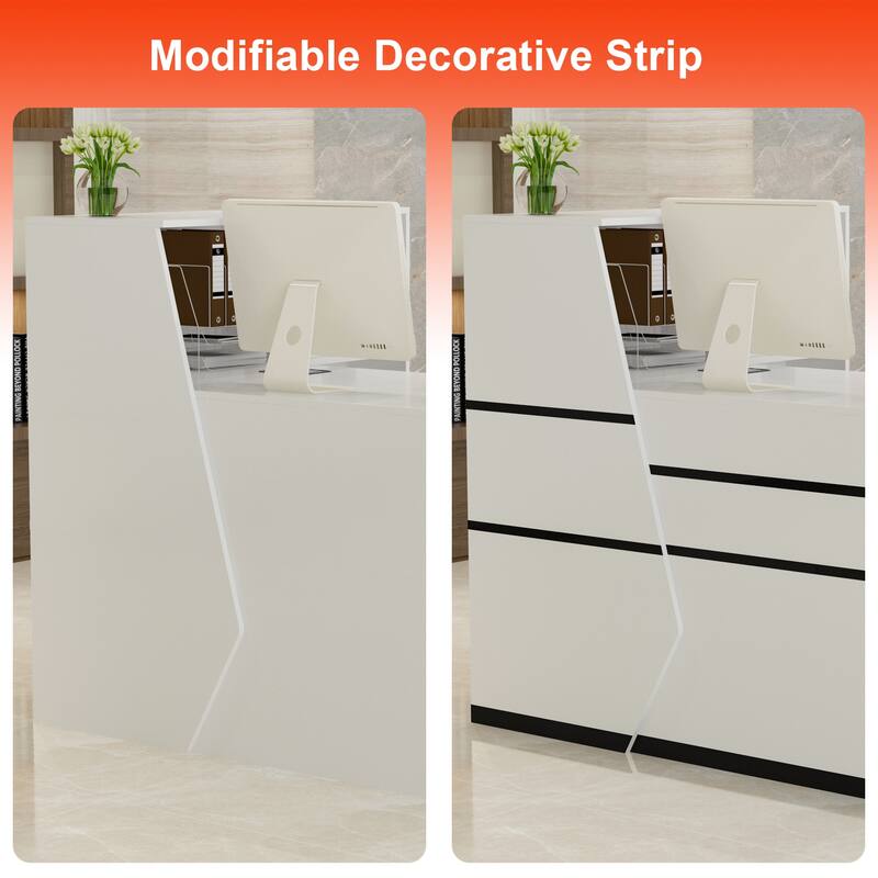 Kerrogee L-Shape Laminate Reception Desk Computer Desk