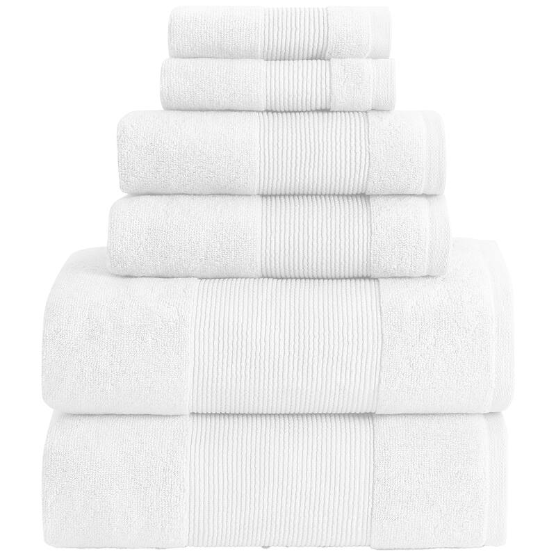 Modern Threads Air Cloud 6-Piece Bath Towel Set - White