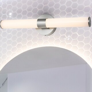 Elyse 20.13" 1-Light Industrial Mid-Century Iron Integrated LED Vanity Light, by JONATHAN  Y
