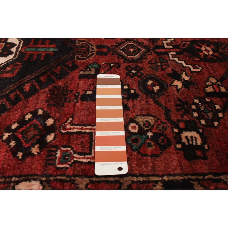 ECARPETGALLERY Hand-knotted Andelz Red Wool Rug - 3'5 x 10'0