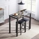 preview thumbnail 12 of 16, VECELO 3-Pieces Modern Counter Dining Set with 2 Stools