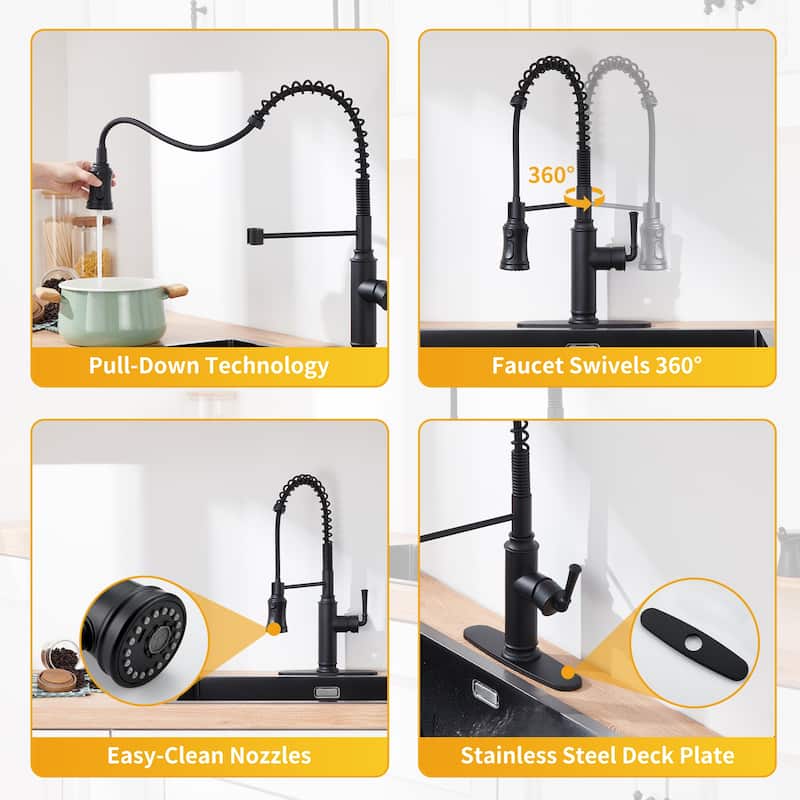Kitchen Faucet with Pull Down Sprayer Vanity Faucet