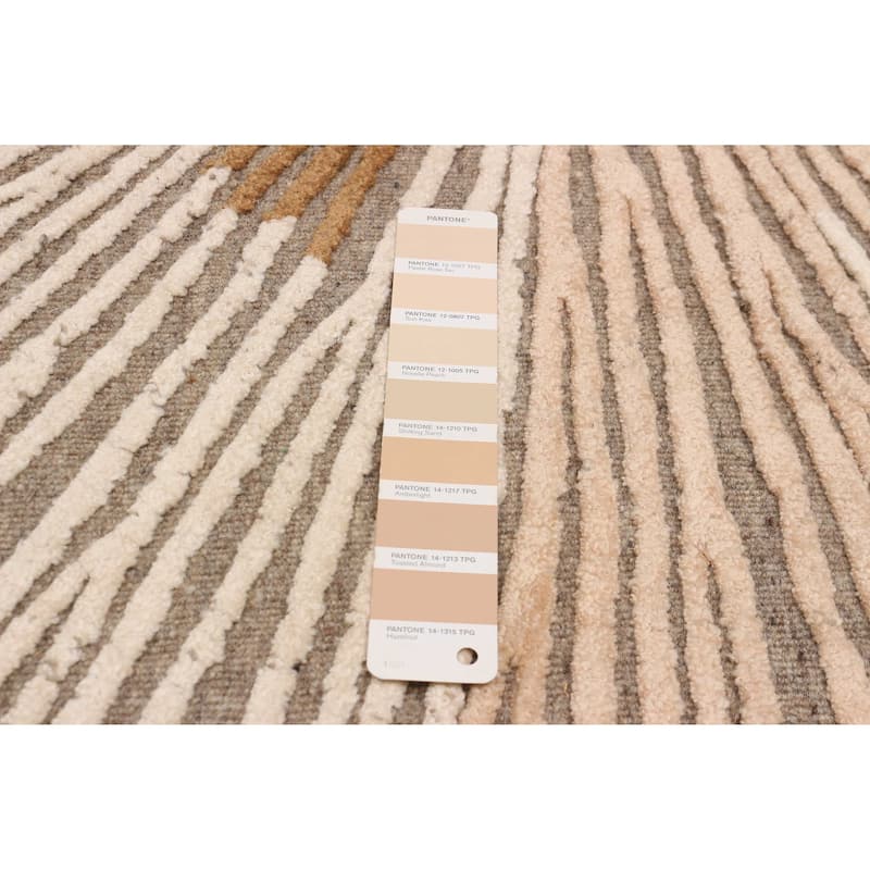 ECARPETGALLERY Hand-knotted Tangier Beige Wool Rug - 5'1 x 7'11
