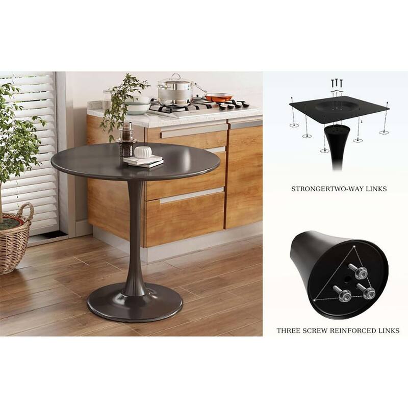 Modern Round Dining Table,Ideal for Compact Spaces and Stylish Interiors