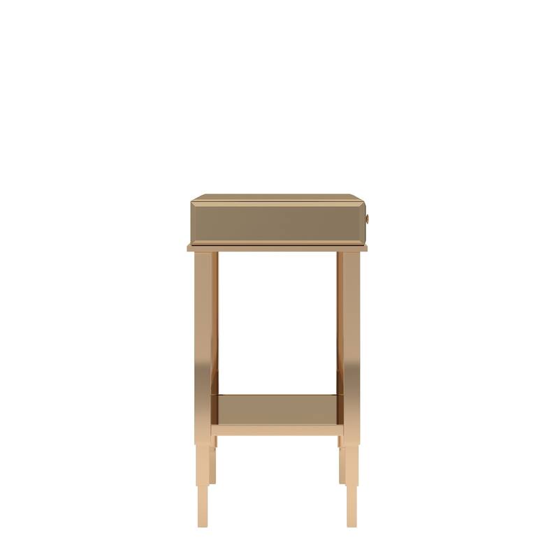 Camille Mirrored TV Stand Console Table with Drawer by iNSPIRE Q Bold
