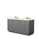 Option Dark Gray, Gold Trim, Giotto Quartz Top