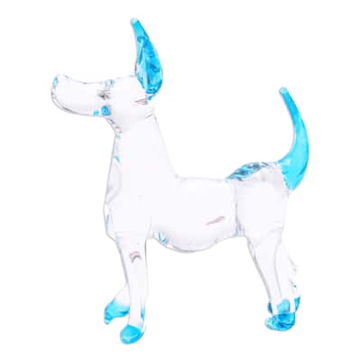 Novica Handmade Peace Ridgeback Handblown Glass Figurine