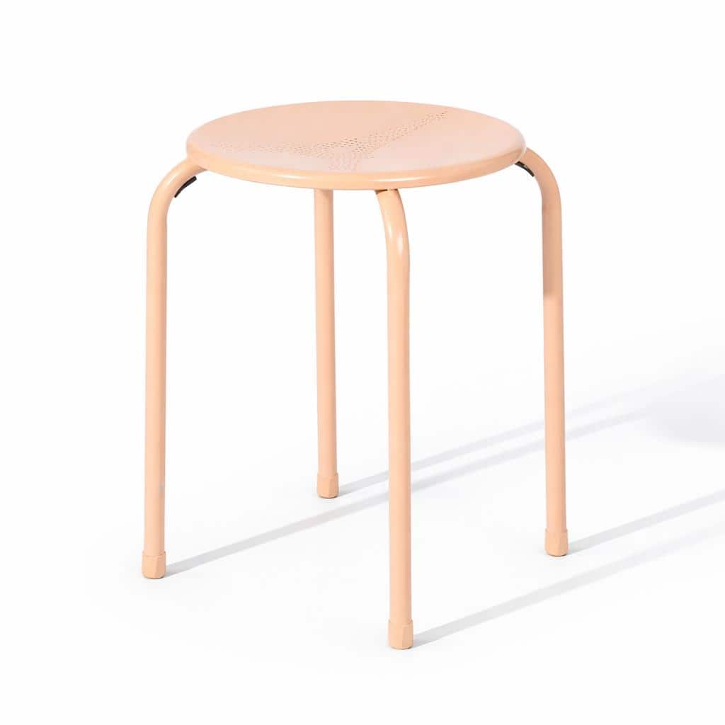 FurnitureR Metal Round Stool Set of 4/6 Stackable Backless Stools for Kitchen Home