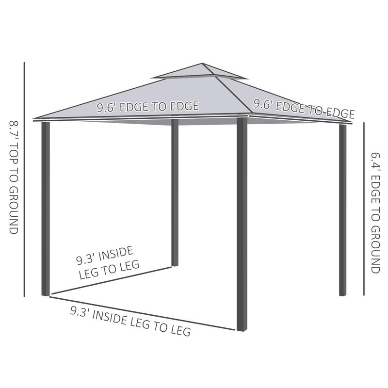 9.6' x 9.6' Patio Gazebo