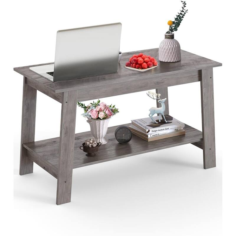 Coffee Table, 31.49'' Small Living Room Tables - grey