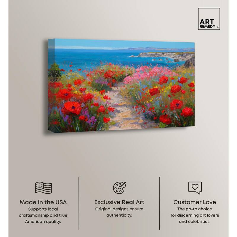 Ocean View Bloom I Canvas by Art Remedy, Gallery Wrapped