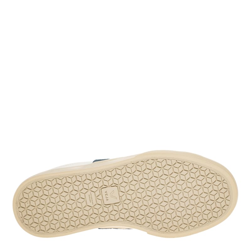Veja Women's Campo Leather Sneakers in White with Blue