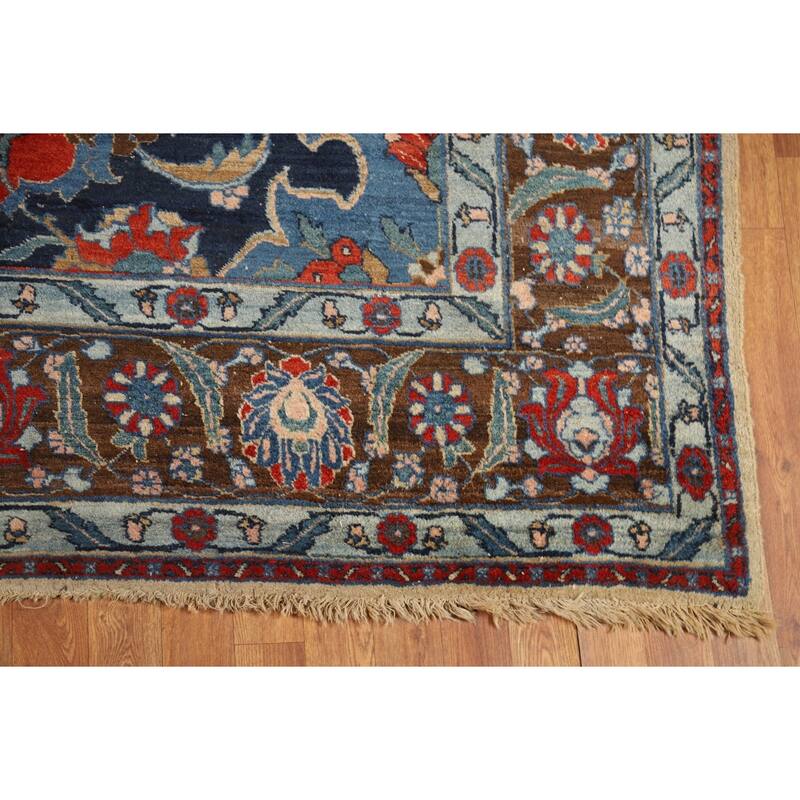 Medallion Tabriz Oriental Vintage Area Rug Hand-Knotted Wool Carpet - 6'7"x 9'7"