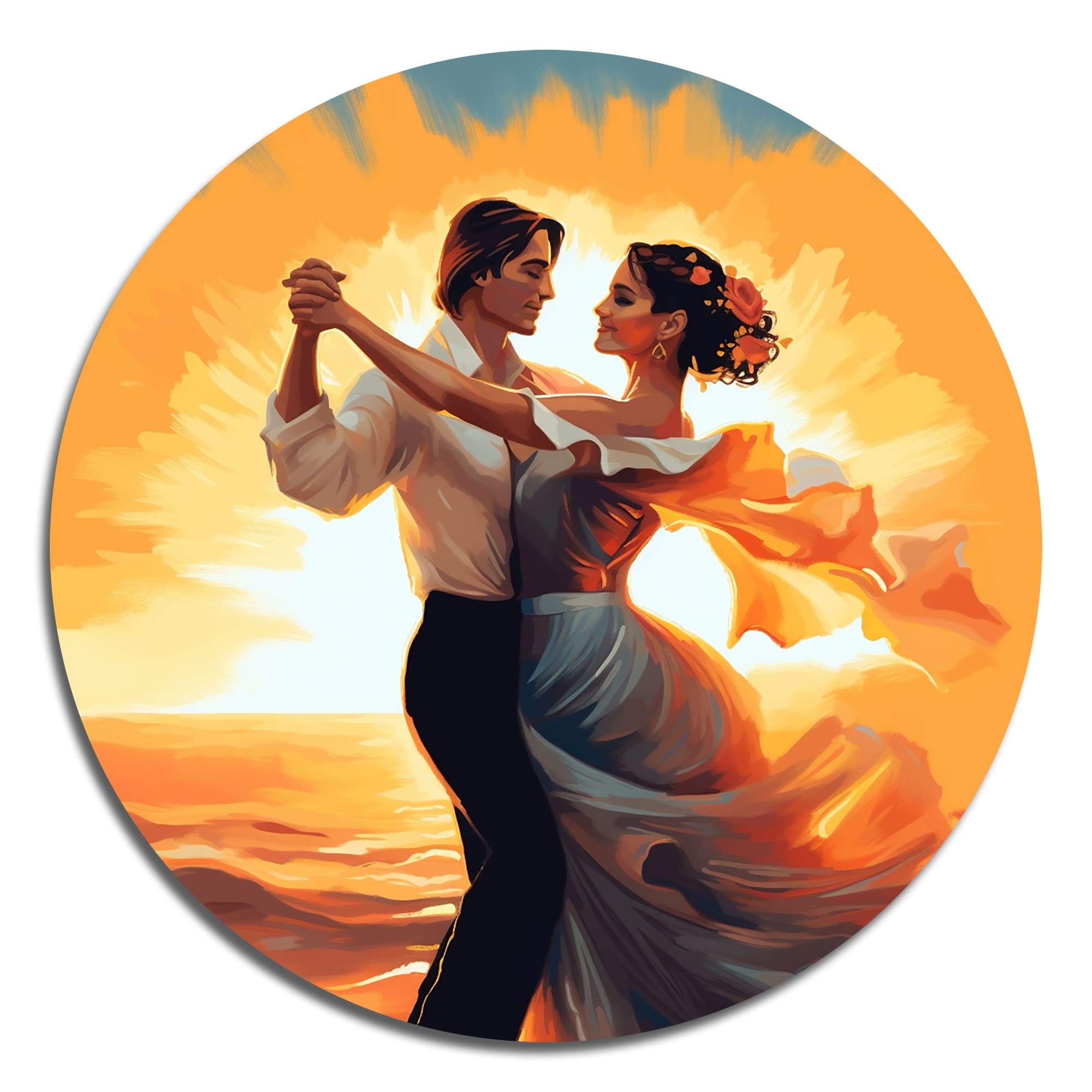 romantic couple dancing drawing reference