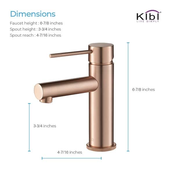 dimension image slide 9 of 15, Luxury Single Hole Bathroom Faucet