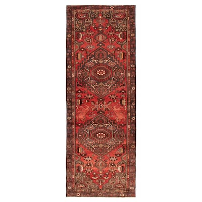 ECARPETGALLERY Hand-knotted Anadol Red Wool Rug - 3'3 x 9'3