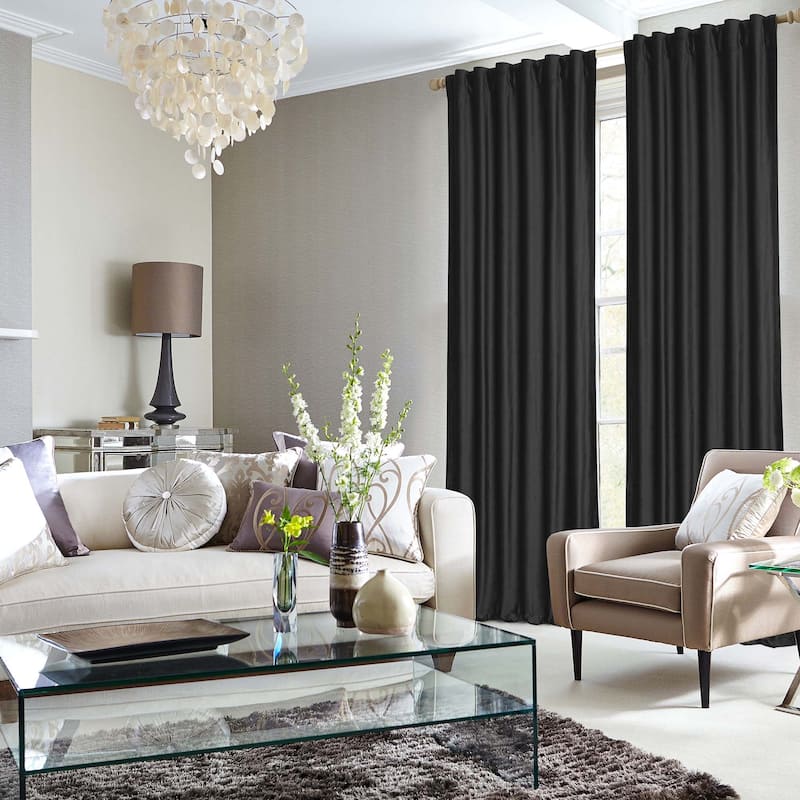 Luxury Velvet Room Darkening Window Curtains - Solid Colors, 2 Panels