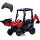 preview thumbnail 7 of 16, 4 in 1 Ride on Excavator & Bulldozer, Front Loader, 12V Red