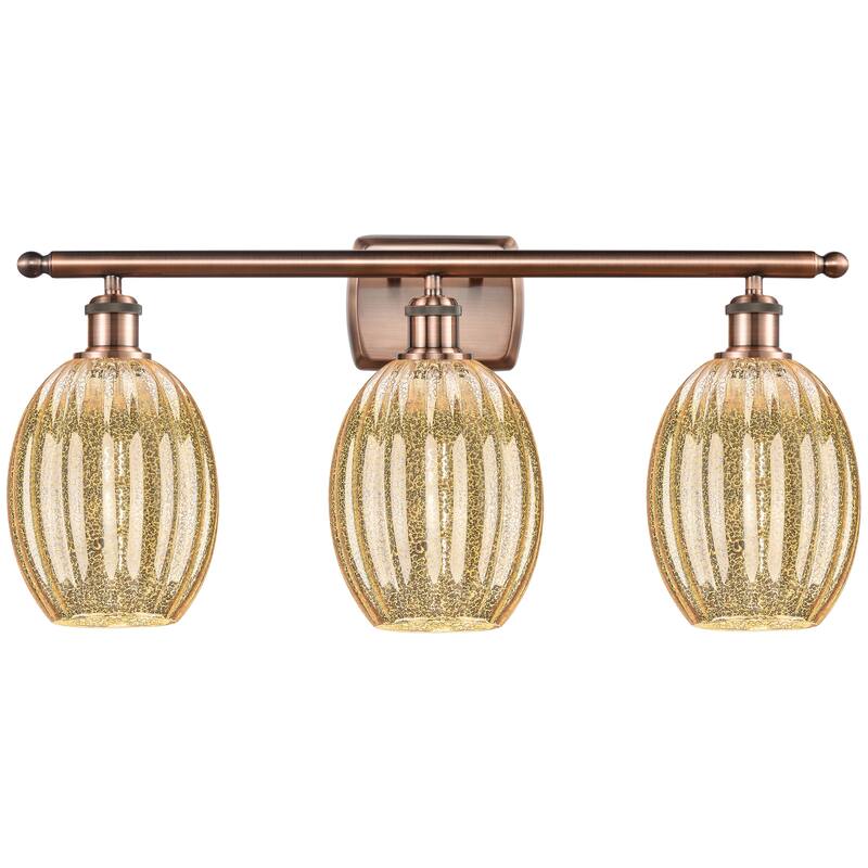 Innovations Lighting Endless Possibilities Ballston - Preston - 3 Light 26" Bulb Shade Bath Vanity Light - Mercury/Antique Copper