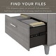 preview thumbnail 33 of 66, Somerset 60W Office Desk with Cabinet and 5 Shelf Bookcase in Ash Gray