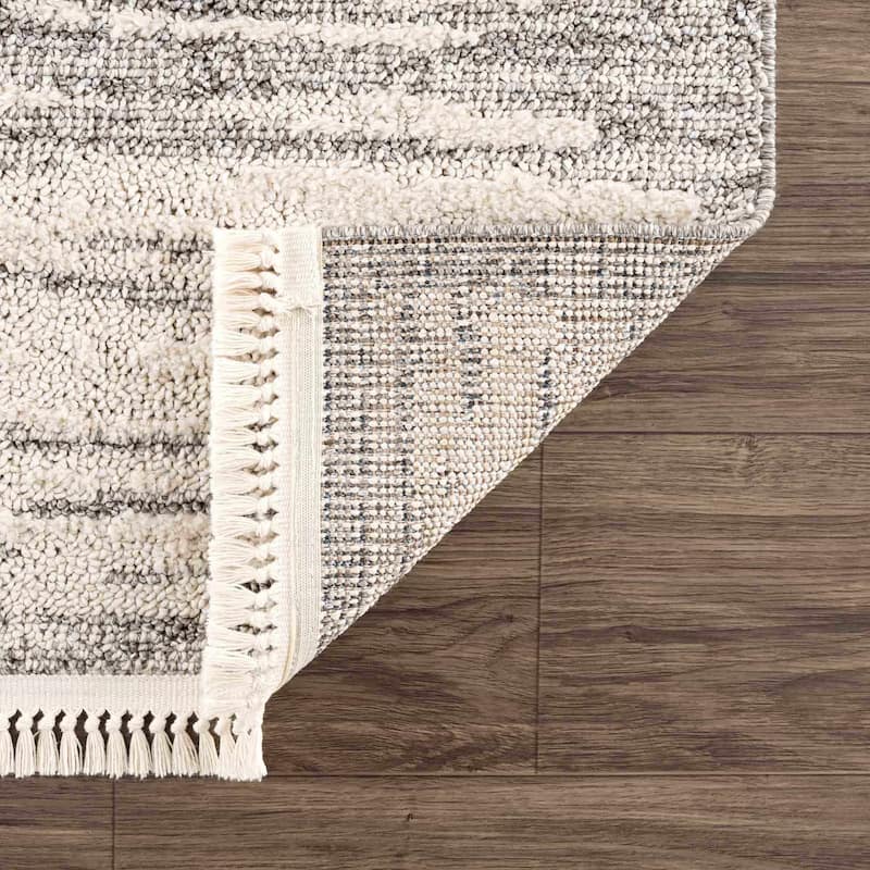Hauteloom Munich Modern Farmhouse Bohemian Neutral Area Rug