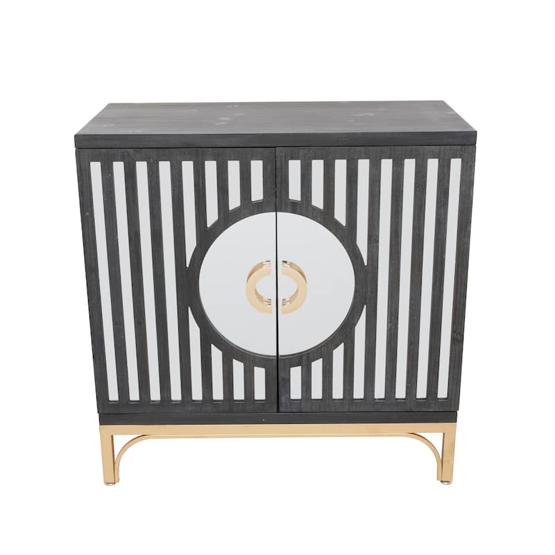 Black Wood Contemporary Cabinet - 32 x 16 x 32