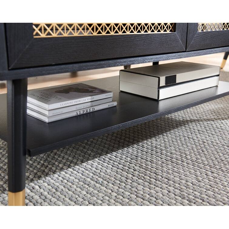 Single Wood Rectangle Coffee Table With 2 Drawers