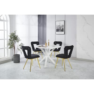 Set of 2 Single Chair With Iron Tube Legs,Soft Cushions and Backrest