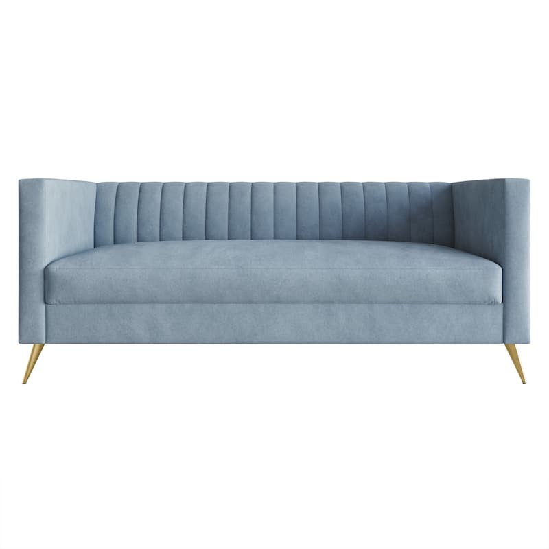 Clayfell Weiss Velvet Square Arm Chair/ Loveseat/ Sofa