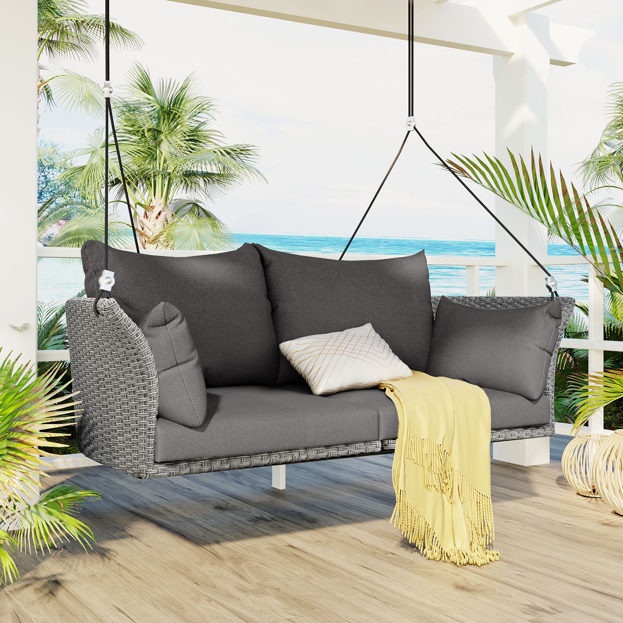 Porch swing clearance rattan