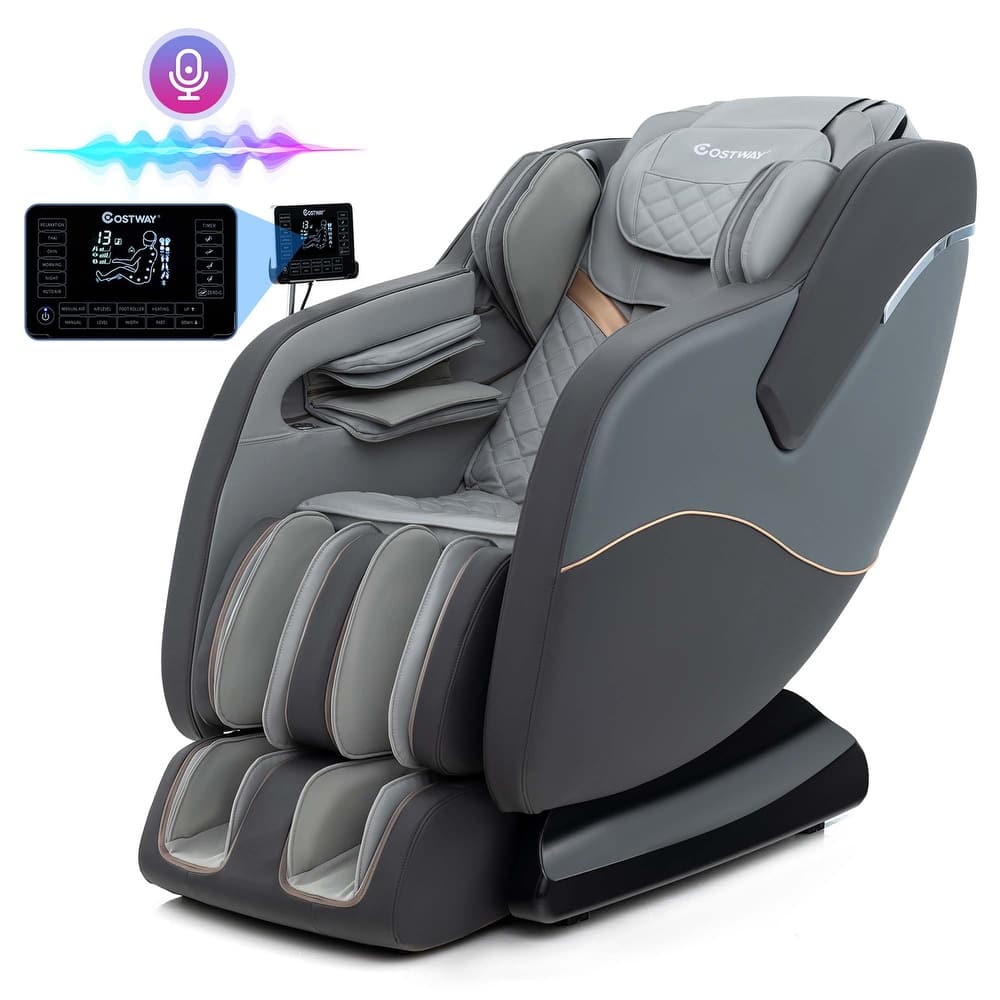 Costway SL Track Zero Gravity Massage Recliner with Thai Stretch Foot