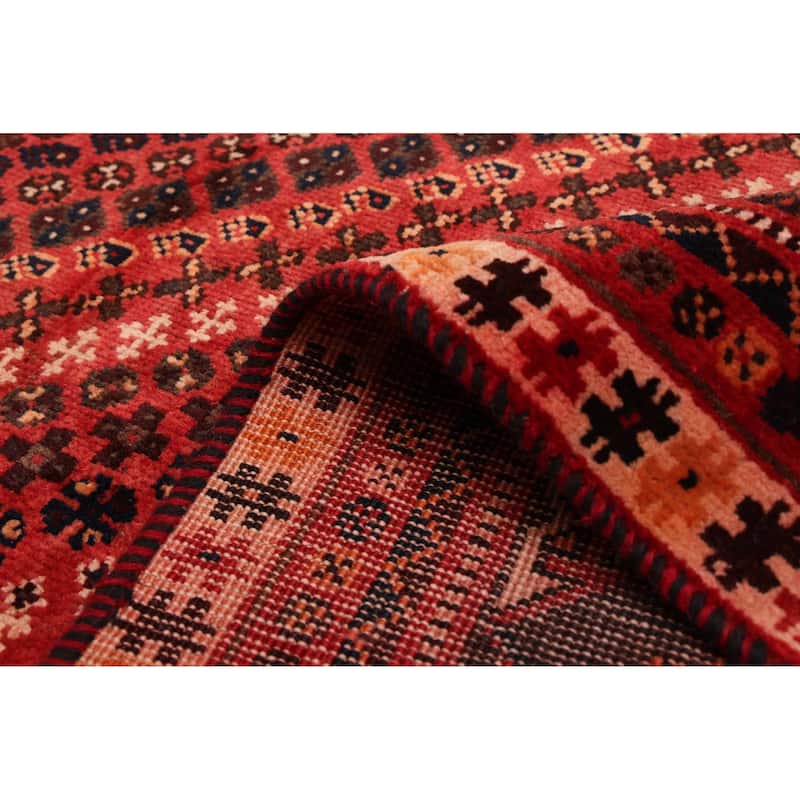 ECARPETGALLERY Hand-knotted Melis Vintage Red Wool Rug - 6'4 x 9'6