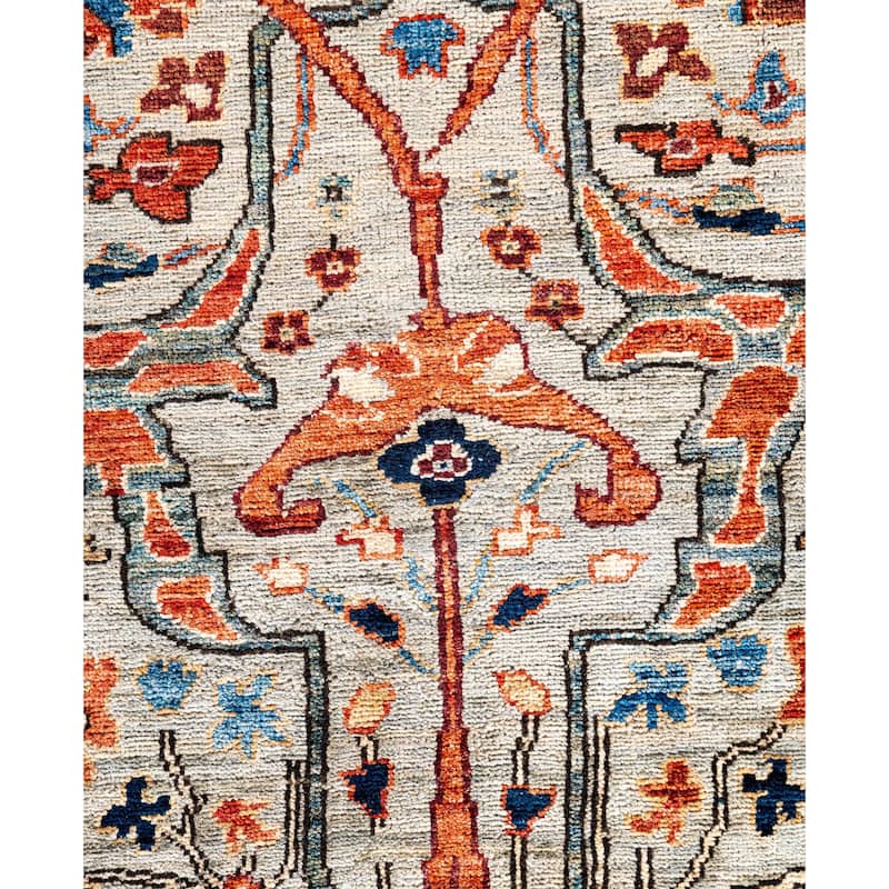 Serapi One-of-a-Kind Hand-Knotted Area Rug - Gray - 7' 11" x 9' 9"