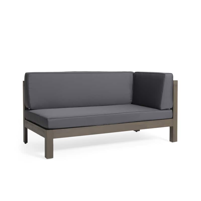 Patio Acacia Wood Frames Conversation Set, Water-resistant Cushions Couch Sectional Garden Backyard Poolside Patio Seating Set