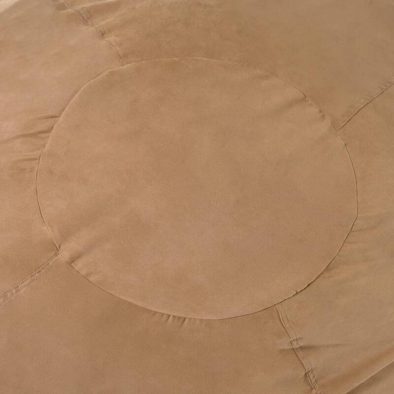 Comfortable Bean Bag Chair, with Removable Microsuede Cover - Tan - Large