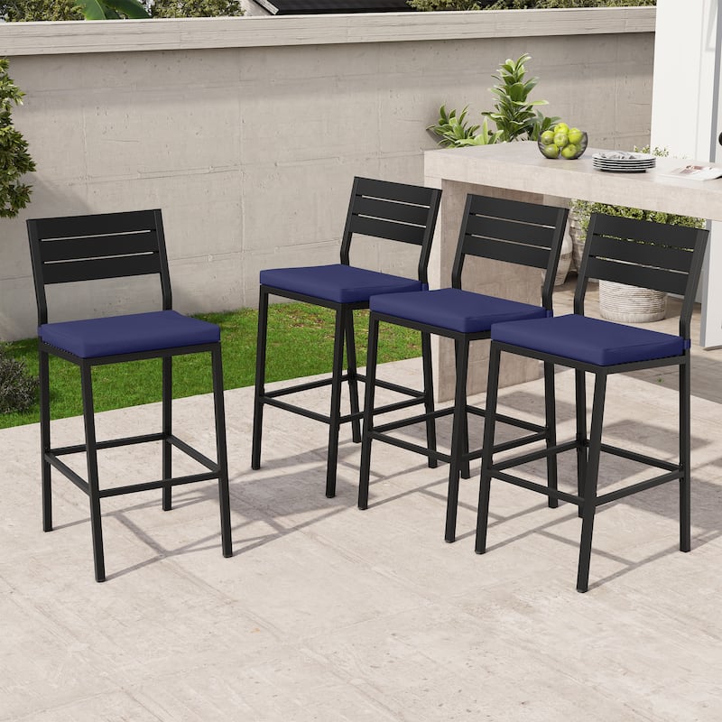 Outdoor Barstool Counter Height Bar Stools with Cushion - see picture