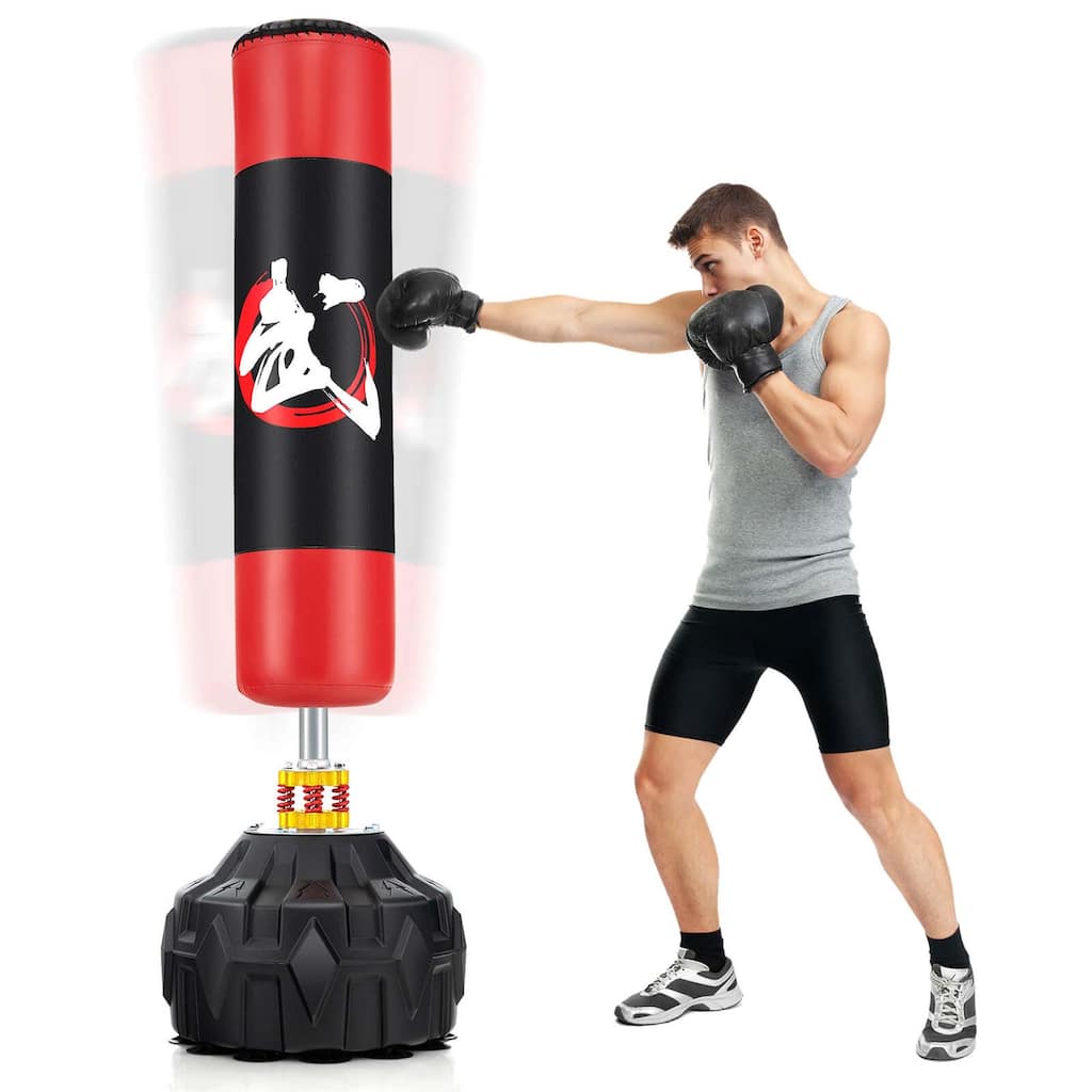Costway 70" Freestanding Punching Bag with Fillable Base 12 Suction - See Details