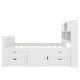preview thumbnail 13 of 13, Twin Size Captain Platform Bed Frame w/Bookcase Headboard & 4 Drawers