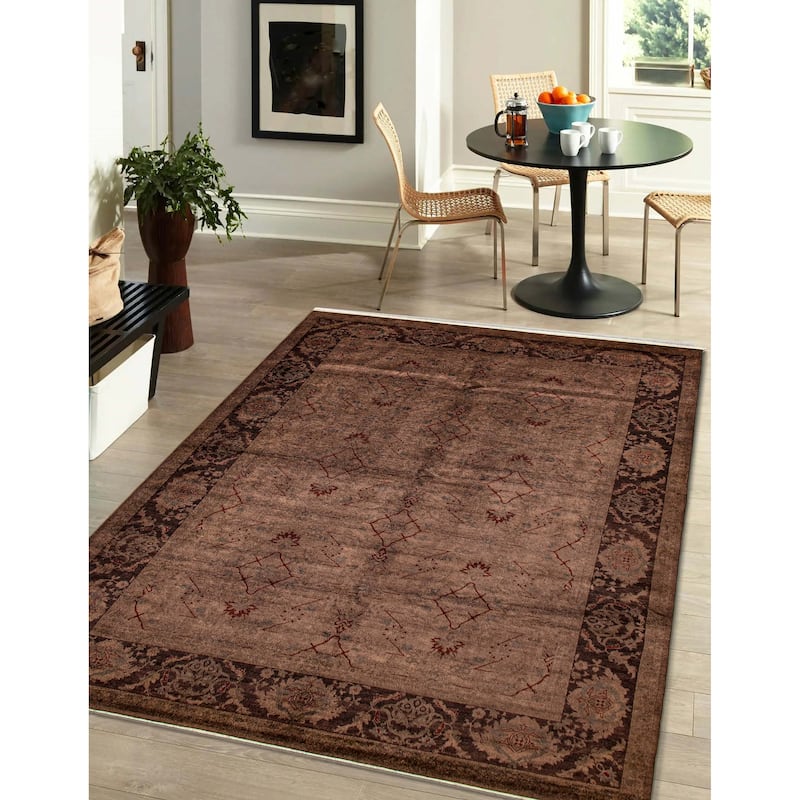 ECARPETGALLERY Hand-knotted Vibrance Brown Wool Rug - 9'1 x 11'10