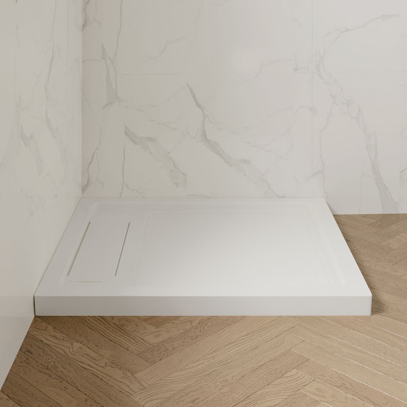 Ove Decors 15SBR-ADEN36 Adena 36" x 36" Square Shower Base with Single - White