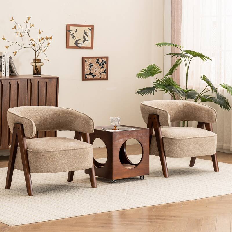 Modern Accent Chair, Armchair with 8.7" Thick Seat Cushion for Living Room