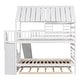 preview thumbnail 19 of 22, Twin Over Twin House Bunk Bed with Slide & Trundle, Solid Wood Bunk Bed Frame w/Storage Staircase, Roof & Window for Kids, Teens