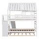 preview thumbnail 6 of 18, Twin over Twin House Bunk Bed with Trundle and Slide, White