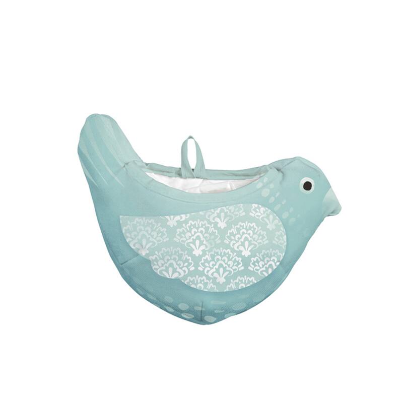 Whimsical Bird Fabric Wall Planters Set of 3