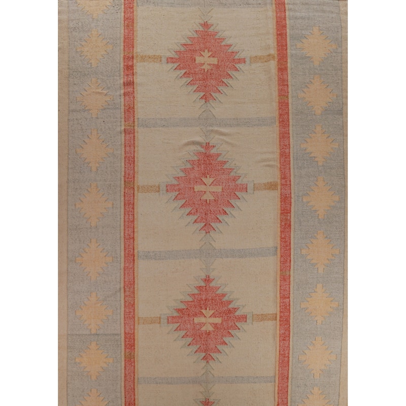 Hand Woven Oriental 100% Jute Carpet Southwestern Modern Beige & Ivories Kilim Area Rug - 13' 3'' X 10' 8''