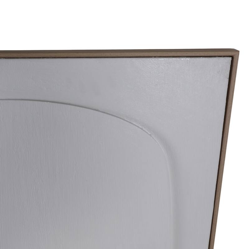 Canvas Wall Art Abstract 3D Framed Modern Decor - 40" White