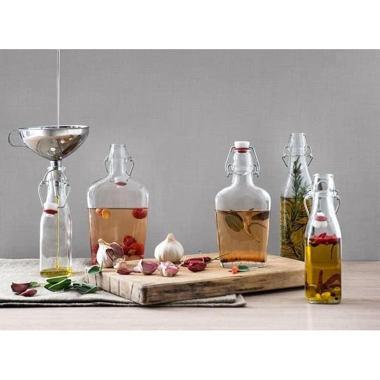 Bormioli Rocco Set of 4 Swing Top Bottles - 8.5 Ounce