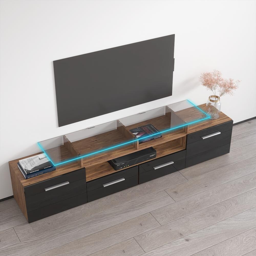 Evora high gloss 2025 tv stand