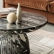 preview thumbnail 2 of 45, Studio London Maddox Single Round Coffee Table Stone Marble Effect