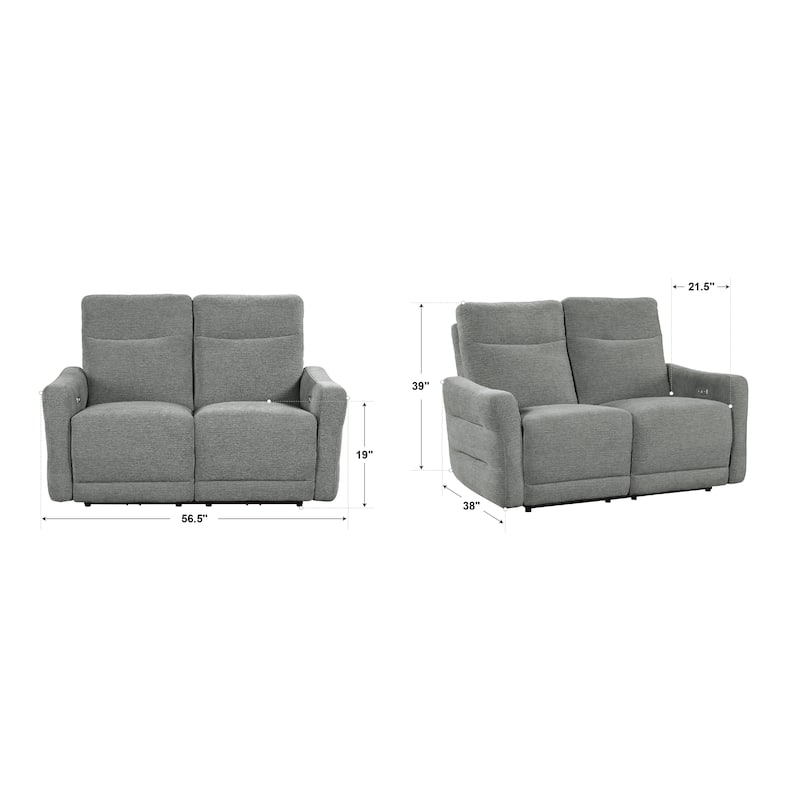 Rowe Power Double Lay-Flat Reclining Loveseat